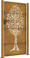vidaXL - Poort - 105x205 - cm - cortenstaal - boom - ontwerp