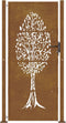 vidaXL - Poort - 105x205 - cm - cortenstaal - boom - ontwerp