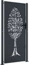 vidaXL - Poort - 105x205 - cm - met - boomontwerp - staal - antracietkleurig