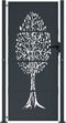 vidaXL - Poort - 105x205 - cm - met - boomontwerp - staal - antracietkleurig
