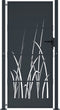 vidaXL - Poort - 105x205 - cm - met - grasontwerp - staal - antracietkleurig