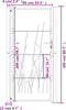 vidaXL - Poort - 105x205 - cm - met - grasontwerp - staal - antracietkleurig