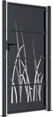 vidaXL - Poort - 105x205 - cm - met - grasontwerp - staal - antracietkleurig