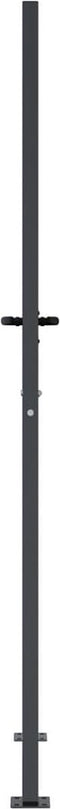 vidaXL - Poort - 105x205 - cm - met - grasontwerp - staal - antracietkleurig