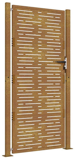 vidaXL - Poort - 105x205 - cm - vierkant - cortenstaal