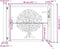 vidaXL - Poort - 105x80 - cm - boomontwerp - cortenstaal