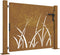 vidaXL - Poort - 105x80 - cm - grasontwerp - cortenstaal