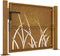 vidaXL - Poort - 105x80 - cm - grasontwerp - cortenstaal