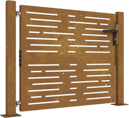 vidaXL - Poort - 105x80 - cm - vierkant - cortenstaal