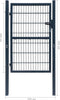 vidaXL - Poort - 106x248 - cm - staal - antracietkleurig