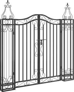 vidaXL-Poort-121x8x120-cm-smeedijzer-zwart