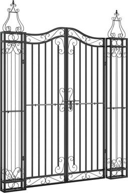 vidaXL-Poort-121x8x150-cm-smeedijzer-zwart