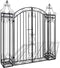 vidaXL-Poort-121x8x150-cm-smeedijzer-zwart