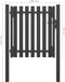 vidaXL - Poort - 1x1,25 - m - staal - antraciet