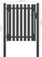 vidaXL - Poort - 1x1,5 - m - staal - antraciet
