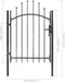 vidaXL - Poort - 1x1,5 - m - staal - zwart