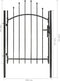 vidaXL - Poort - 1x1,5 - m - staal - zwart