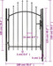 vidaXL - Poort - 1x1,5 - m - staal - zwart