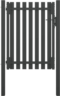 vidaXL - Poort - 1x1,7 - m - staal - antraciet