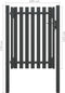 vidaXL - Poort - 1x1,7 - m - staal - antraciet