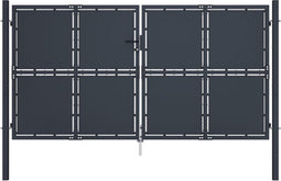 vidaXL - Poort - 300x175 - cm - staal - antraciet