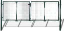 vidaXL - Poort - 306x150 - cm - staal - groen