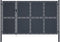 vidaXL - Poort - 350x150 - cm - staal - antraciet