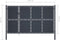 vidaXL - Poort - 350x150 - cm - staal - antraciet