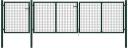 vidaXL - Poort - 400x100 - cm - staal - groen