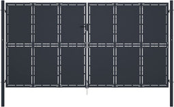 vidaXL - Poort - 400x175 - cm - staal - antraciet