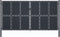 vidaXL - Poort - 400x175 - cm - staal - antraciet