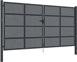 vidaXL - Poort - 400x175 - cm - staal - antracietkleurig