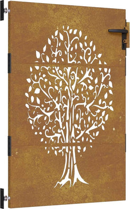 vidaXL - Poort - 85x125 - cm - boomontwerp - cortenstaal