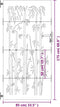 vidaXL - Poort - 85x175 - cm - bamboe-ontwerp - cortenstaal