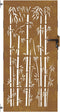 vidaXL - Poort - 85x175 - cm - bamboe-ontwerp - cortenstaal