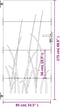 vidaXL - Poort - 85x175 - cm - grasontwerp - cortenstaal