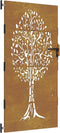 vidaXL - Poort - 85x200 - cm - boomontwerp - cortenstaal