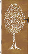 vidaXL - Poort - 85x200 - cm - boomontwerp - cortenstaal