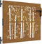 vidaXL - Poort - 85x75 - cm - bamboe-ontwerp - cortenstaal