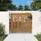 vidaXL - Poort - 85x75 - cm - bamboe-ontwerp - cortenstaal