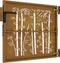 vidaXL - Poort - 85x75 - cm - bamboe-ontwerp - cortenstaal