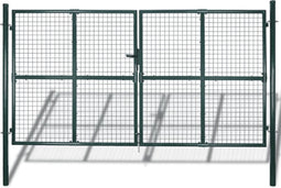 vidaXL - Poort - dubbele - deur - gepoedercoat - staal