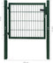 vidaXL - Poort - dubbelstaafmat - (enkel) - 106x130 - cm - groen