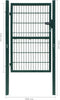 vidaXL - Poort - dubbelstaafmat - (enkel) - 106x170 - cm - groen