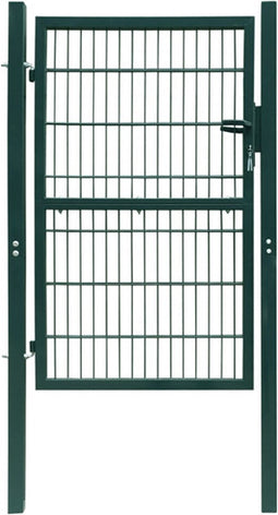 vidaXL - Poort - dubbelstaafmat - (enkel) - 106x190 - cm - groen
