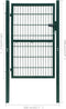 vidaXL - Poort - dubbelstaafmat - (enkel) - 106x190 - cm - groen