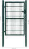 vidaXL - Poort - dubbelstaafmat - (enkel) - 106x190 - cm - groen