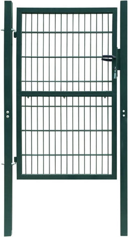 vidaXL - Poort - dubbelstaafmat - (enkel) - 106x210 - cm - groen