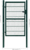 vidaXL - Poort - dubbelstaafmat - (enkel) - 106x210 - cm - groen