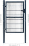 vidaXL - Poort - dubbelstaafmat - (enkel) - 106x210 - cm - antracietgrijs